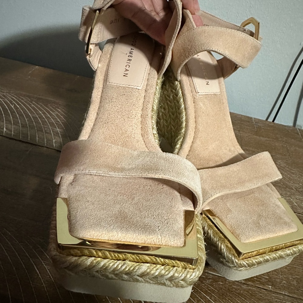 Beige Platform Sandals